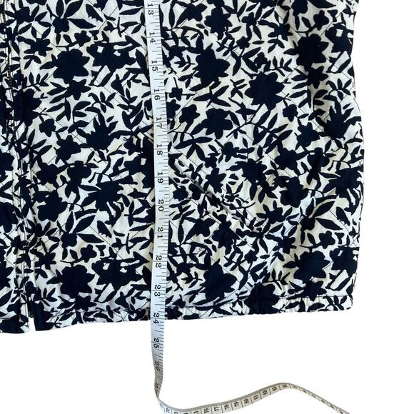 Old Navy Plus Size XXL Quilted Bomber Jacket Navy White Floral Comfy Ligthweight - Picture 12 of 16